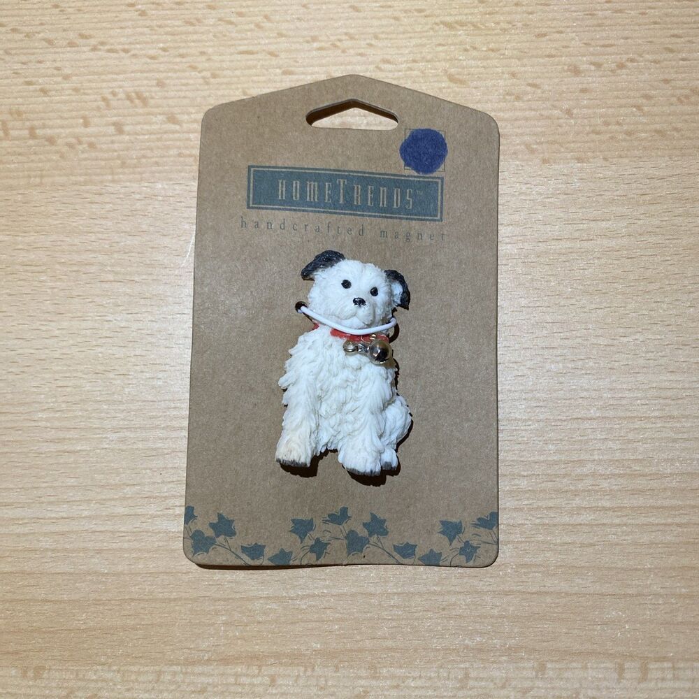 Refrigerator Magnet Cute Dog W Bell Home trends 3D